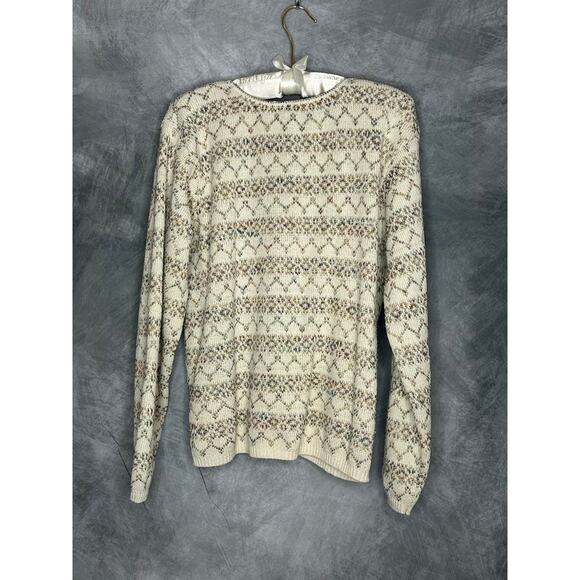 VTG Reba Rose Sweater Cardigan Women Med Cottage Core Minimalist Quiet Luxury - Picture 3 of 14